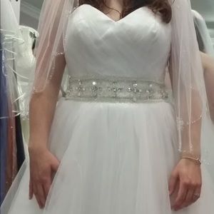Size 10 unaltered never worn wedding dress.
